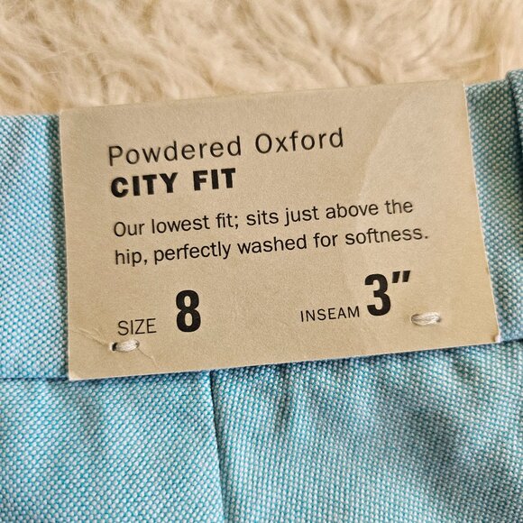 J.Crew Women's Blue Powdered Oxford Chino Shorts Size 8/Inseam 3" - Picture 9 of 9